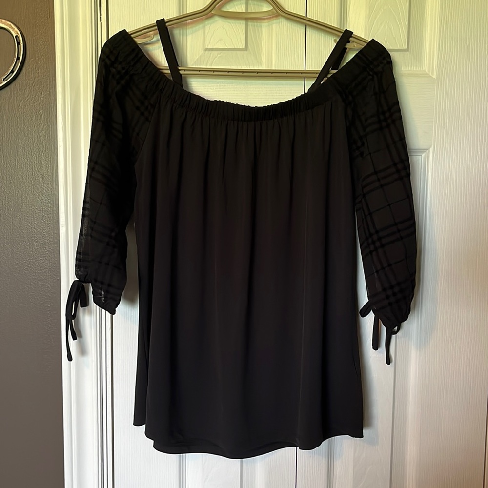 Black off shoulder top